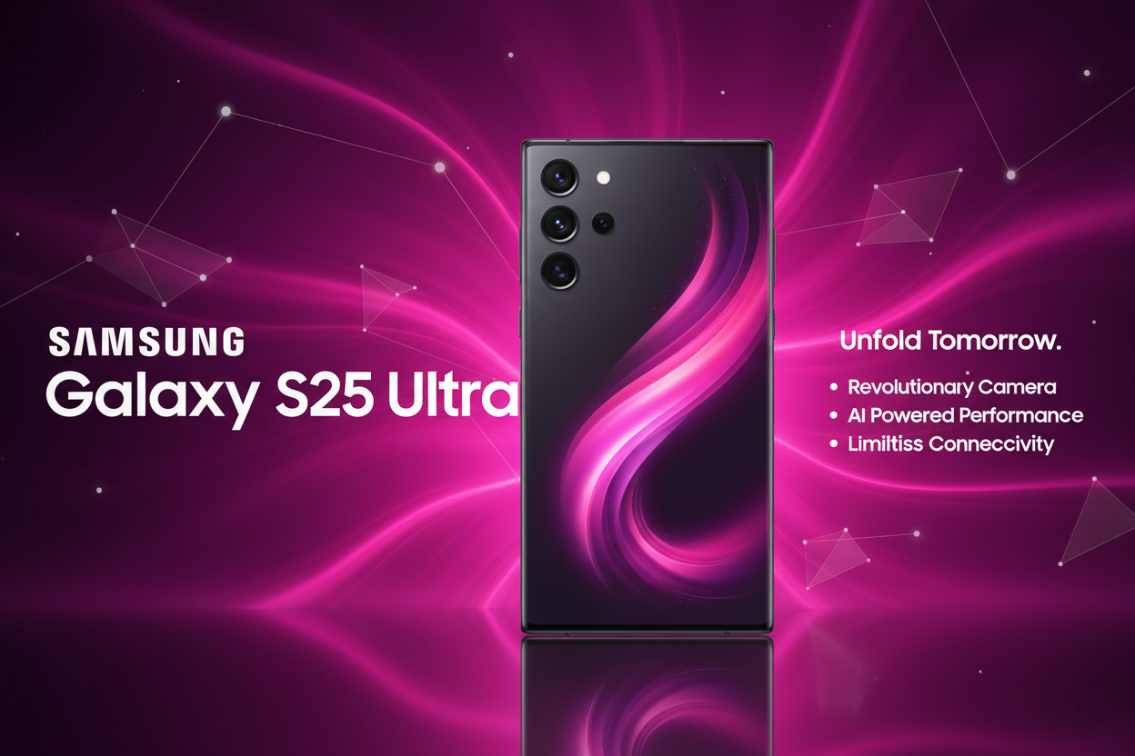 image for slider Samsung ultra 25 and use hex #de0286 and #8f14fa